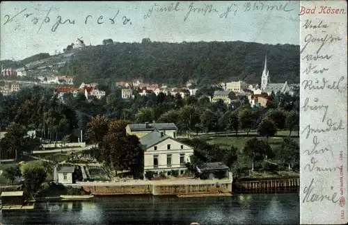 Ak Bad Kösen Naumburg an der Saale, Ort aus der Vogelschau