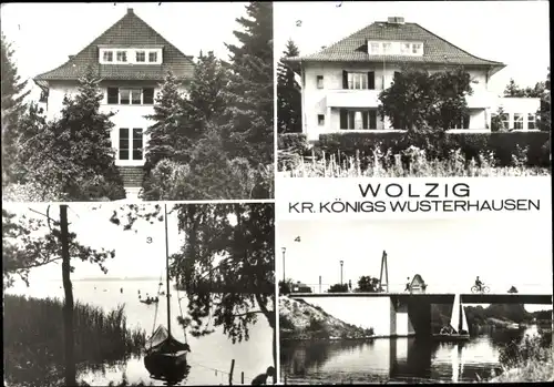 Ak Wolzig Heidesee Brandenburg, Erholungsheim, Kanalbrücke, Wolziger See