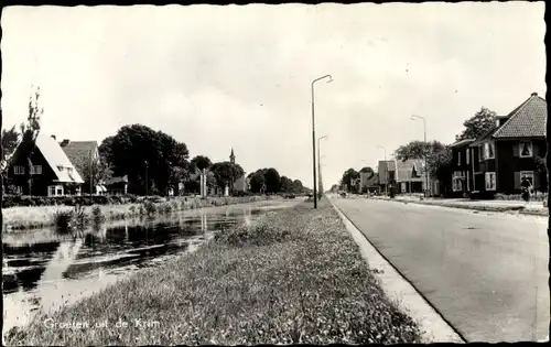 Ak De Krim Overijssel, Straßenpartie, Fluss, Häuser