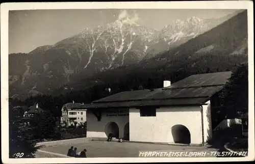 Ak Innsbruck in Tirol, Nordkettenseilbahn, Talstation, Station Seegrube