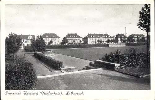 Ak Homberg Duisburg Niederrhein, Lutherpark, Häuser
