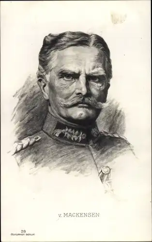 Künstler Ak Generalfeldmarschall August von Mackensen, Portrait, RPH 28