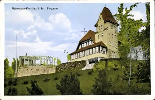 Ak Hohenstein Ernstthal Landkreis Zwickau, Ansicht vom Berghaus