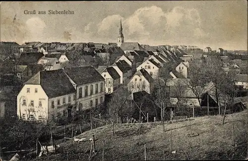 Ak Siebenlehn Großschirma in Sachsen, Blick auf den Ort, Gasthof