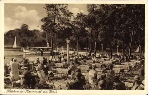 Ak Berlin Zehlendorf Wannsee, Wirtshaus zur Pfaueninsel