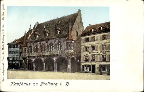 Leuchtfenster Ak Freiburg im Breisgau, Kaufhaus, Hummels Weinstube
