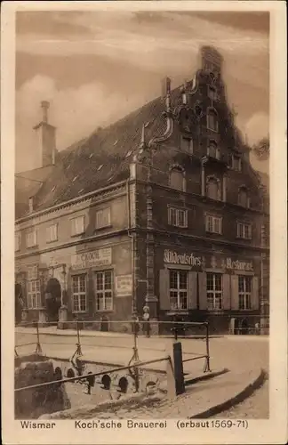 Ak Wismar in Mecklenburg Vorpommern, Koch'sche Brauerei, Altdeutsches Restaurant, C. Koch