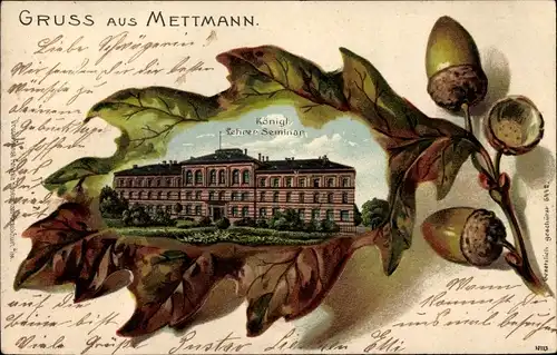 Eichblatt Litho Mettmann in Nordrhein Westfalen, Königliches Lehrerseminar