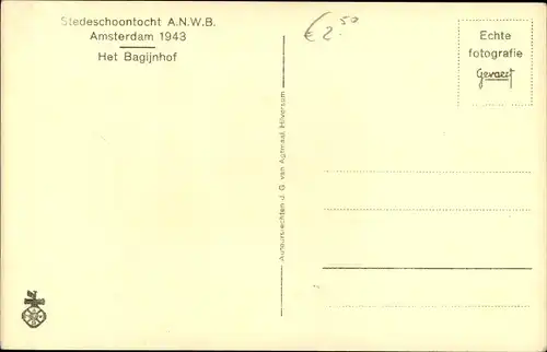 Ak Amsterdam Nordholland Niederlande, Stadeschoontacht A.N.W.B., Het Begijnhof