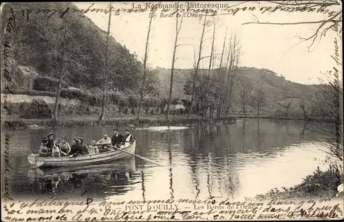 Ak Pont d Ouilly Calvados, Les Bords de l'Orne