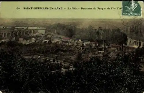 Ak Saint Germain en Laye Yvelines, La Ville, Panorama du Pecq