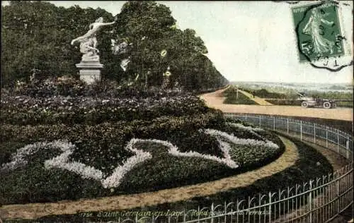 Ak Saint Germain en Laye Yvelines, Rond point de la Terrasse