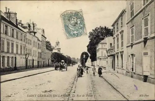 Ak Saint Germain en Laye Yvelines, La Rue du Poissy