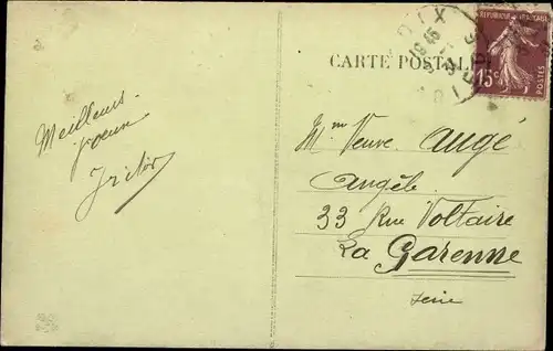 Ak Col de Puymorens Pyrénées Orientales, Sur la route, Au fond le Carlitte