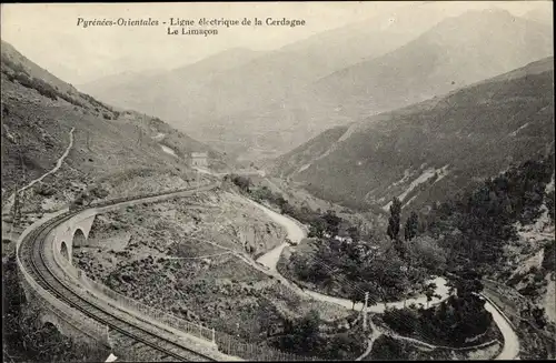 Ak Pyrénées Orientales, Ligne electrique de la Cerdagne, Le Limacon