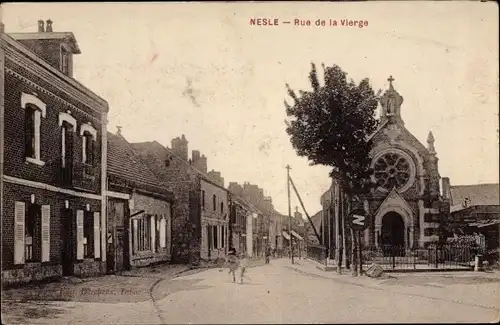 Ak Nesle Somme, Rue de la Vierge