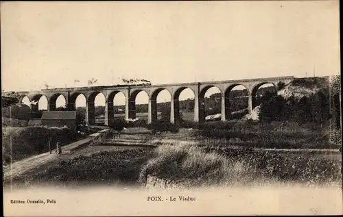 Ak Poix Somme, Le Viaduc