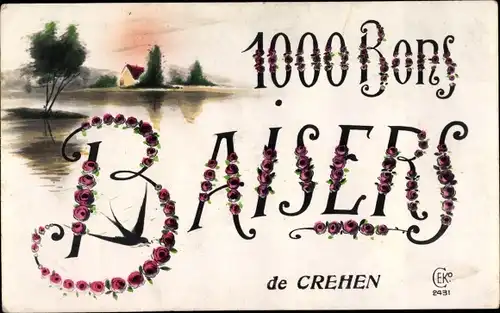 Ak Créhen Côtes d’Armor, 1000 Bons Baisers, Souvenir