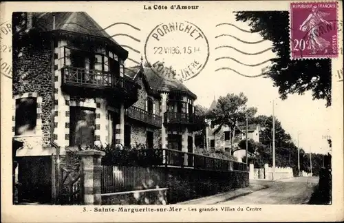 Ak Sainte Marguerite sur Mer Seine-Maritime, Les grandes Villas du Centre