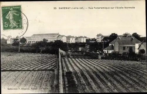 Ak Savenay Loire Atlantique, Vue Panoramique sur l'Ecole Normale