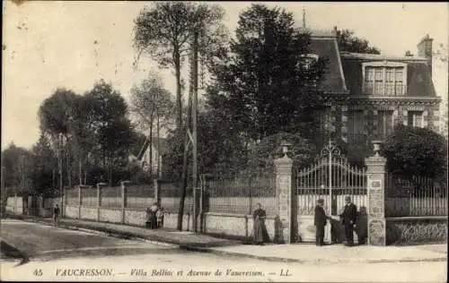 Ak Vaucresson Hauts de Seine, Villa Belliac et Avenue de Vaucresson