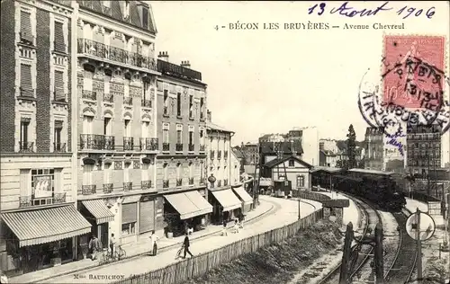 Ak Bécon les Bruyères Hauts de Seine, Avenue Chevreul