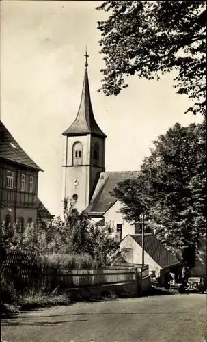 Ak Crandorf Erla Schwarzenberg im Erzgebirge Sachsen, Blick auf Kirche