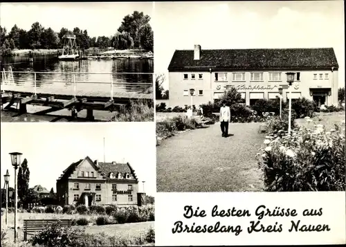 Ak Brieselang im Havelland, Steg, Partie am Kaufhaus, Sparkasse