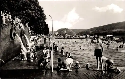 Ak Bad Hönningen am Rhein, Thermalschwimmbad