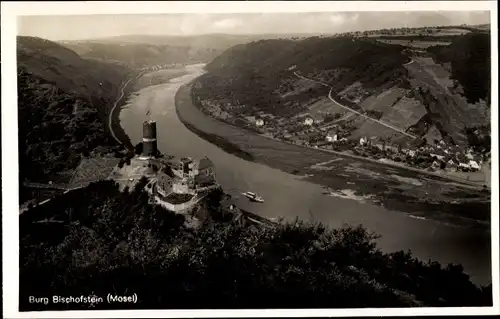 Ak Hatzenport an der Mosel, Burg Bischofstein, Panorama