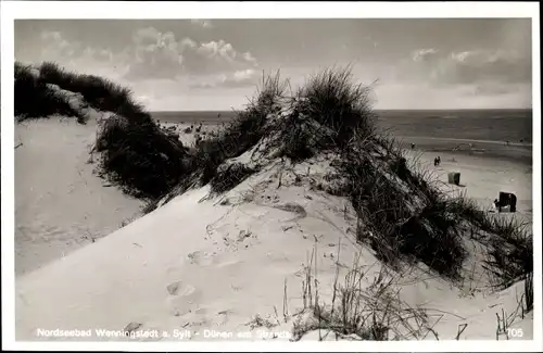 Ak Wenningstedt Braderup auf Sylt, Dünen, Strand