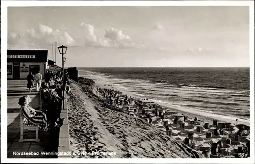 Ak Wenningstedt Braderup auf Sylt, Promenade