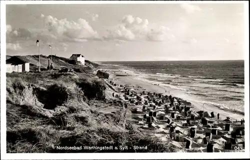 Ak Wenningstedt Braderup auf Sylt, Strandpartie