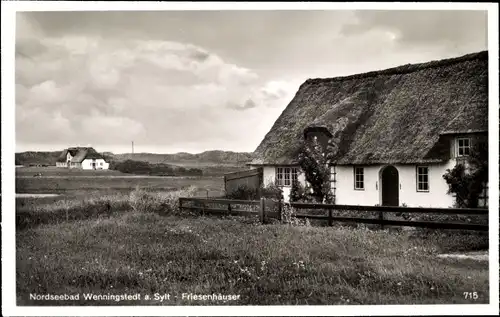 Ak Wenningstedt Braderup auf Sylt, Friesenhäuser