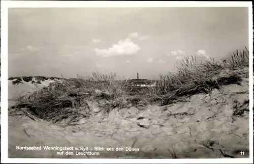 Ak Wenningstedt Braderup auf Sylt, Dünen, Leuchtturm