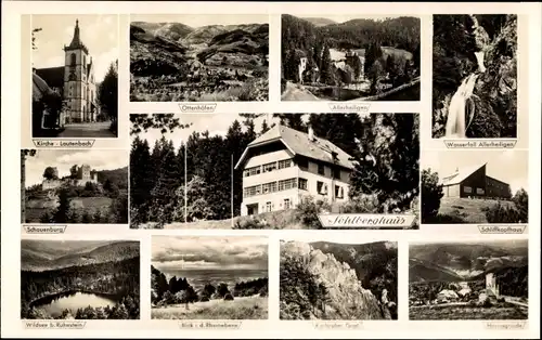 Ak Ottenhöfen im Schwarzwald, Jugendherberge Sohlberghaus, Schauenburg, Kirche, Allerheiligen