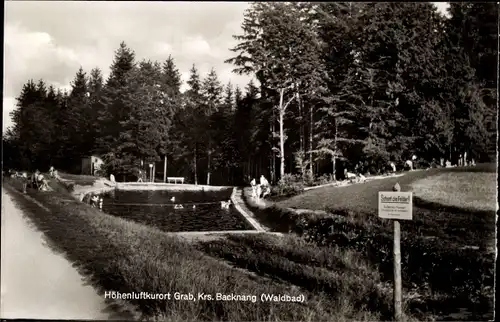 Ak Grab Großerlach in Baden Württemberg, Waldbad