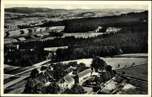 Ak Fahrenbach im Odenwald, Fliegeraufnahme, Kurheim Schlossgut