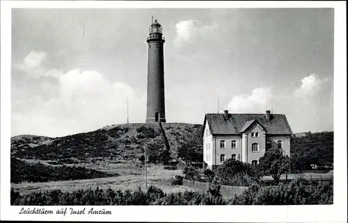 Ak Nebel auf der Insel Amrum Nordfriesland, Leuchtturm