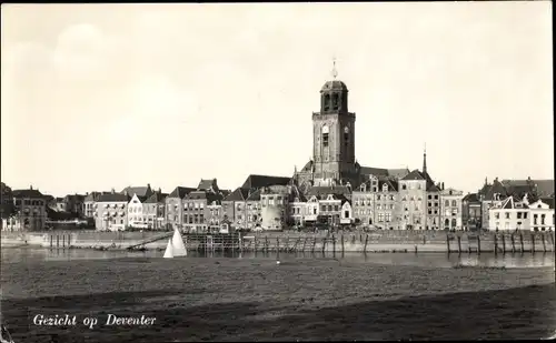 Ak Deventer Overijssel Niederlande, Blick auf den Ort