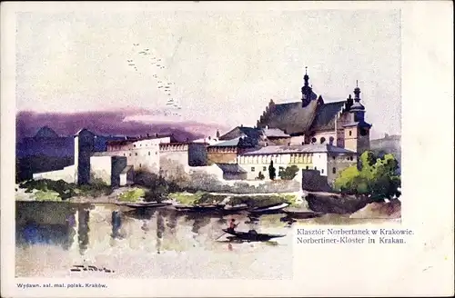 Künstler Ak Kraków Krakau Polen, Norbertiner Kloster, Klasztor Norbertanek
