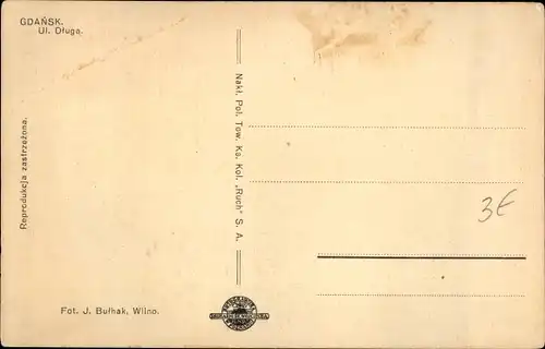 Ak Gdańsk Danzig, Ulica Dluga