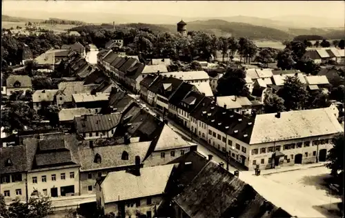 Ak Sayda im Erzgebirge, Teilansicht der Stadt, Häuser, Turm