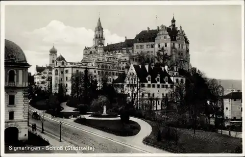 Ak Sigmaringen an der Donau Baden Württemberg, Schloss, Stadtseite