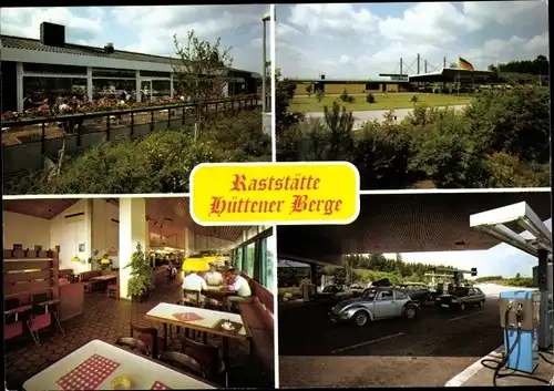 Ak Alt Duvenstedt in Schleswig Holstein, Rasthof Hüttener Berge West, Tankstelle