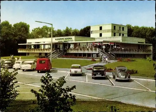 Ak Appenweier in Baden Schwarzwald, Bundesautobahn Raststätte Renchtal West, Parkplatz