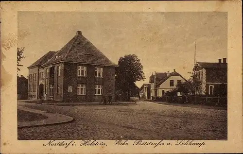 Ak Nortorf in Holstein, Poststraße Ecke Lohkamp