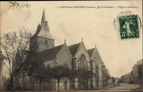 Ak Lihons en Santerre Somme, L'Eglise