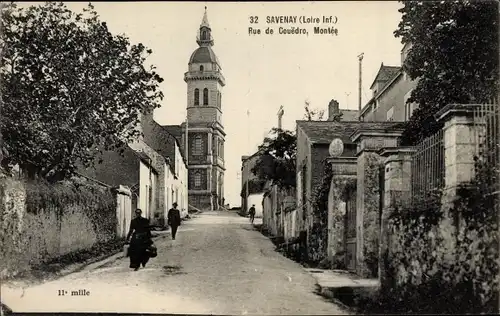 Ak Savenay Loire Atlantique, Rue de Couëdro Montée