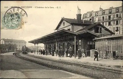 Ak Becon les Bruyeres Hauts de Seine, L'Interieur de la Gare